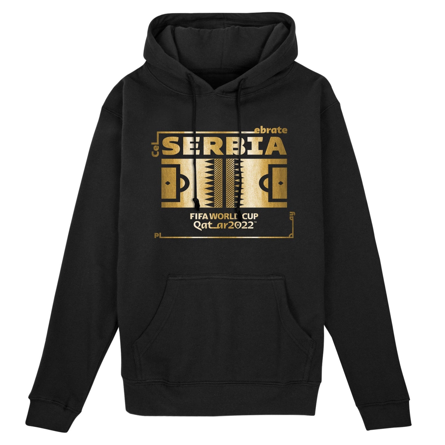 2022 World Cup Futbol Nation Hoodie Serbia - Black
