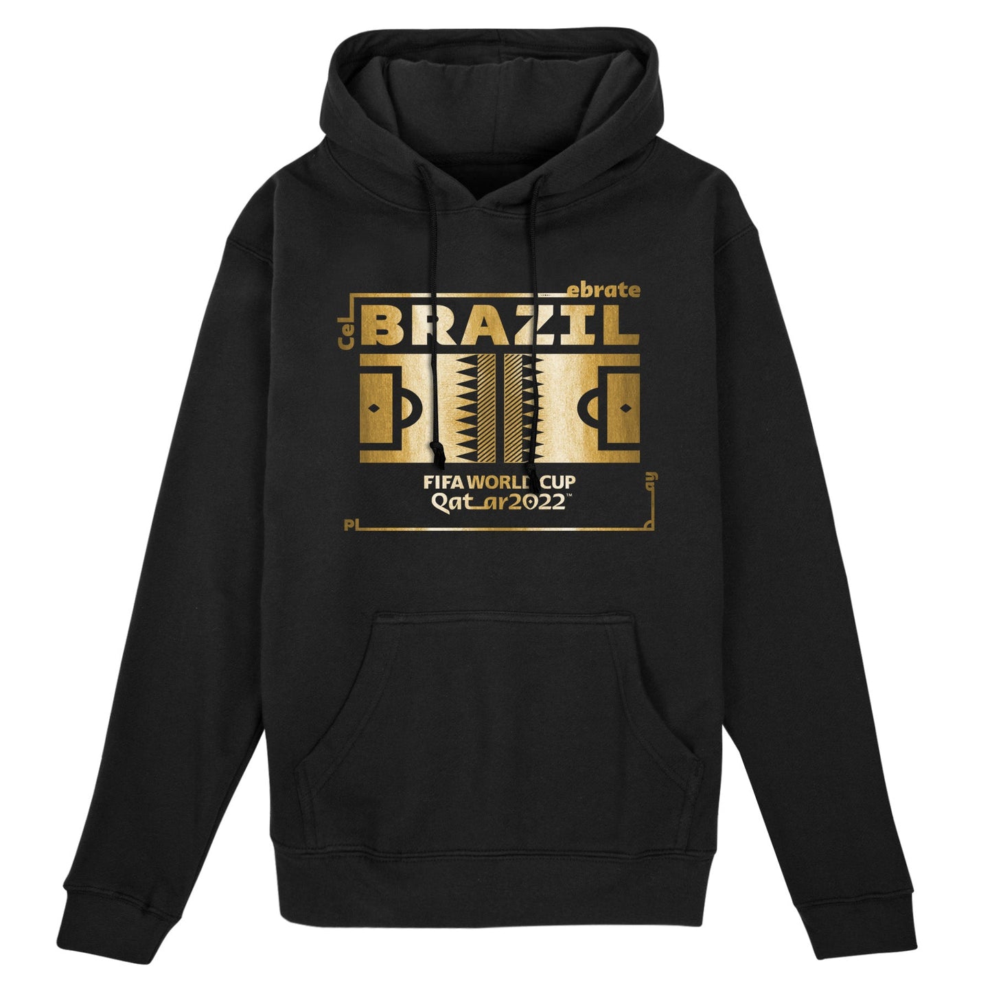 2022 World Cup Futbol Nation Hoodie Brazil - Black