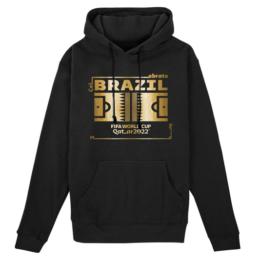 2022 World Cup Futbol Nation Hoodie Brazil - Black