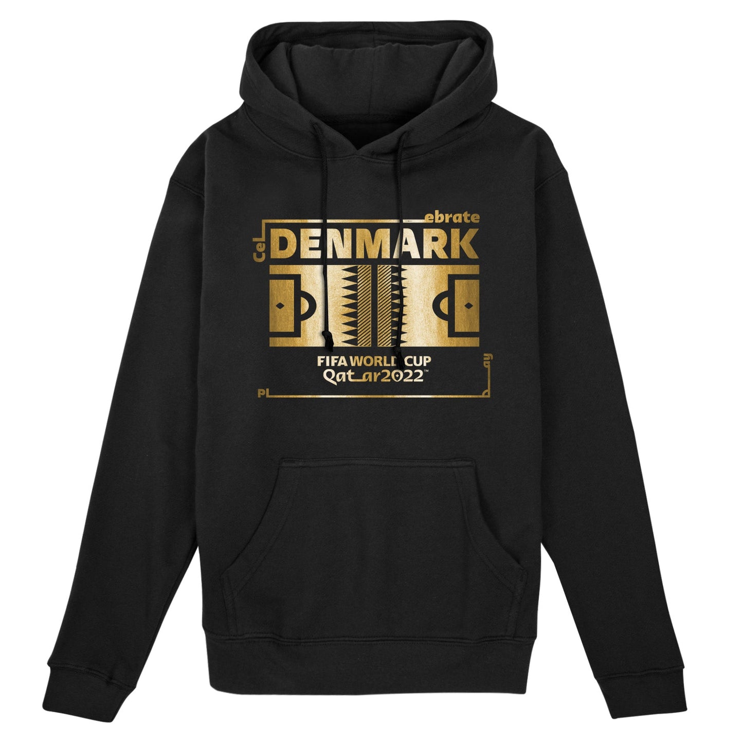 2022 World Cup Futbol Nation Hoodie Denmark - Black