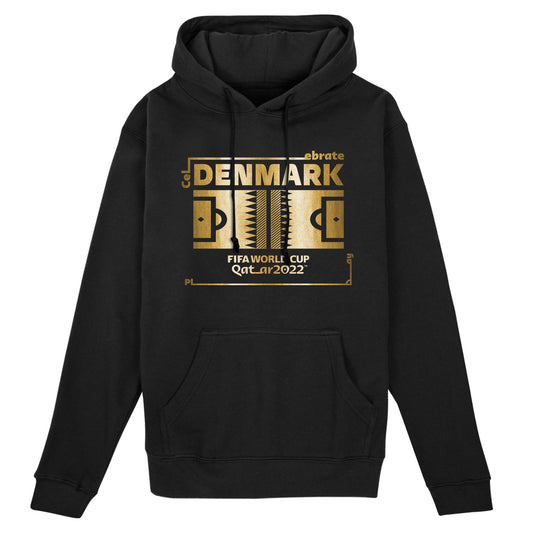 2022 World Cup Futbol Nation Hoodie Denmark - Black