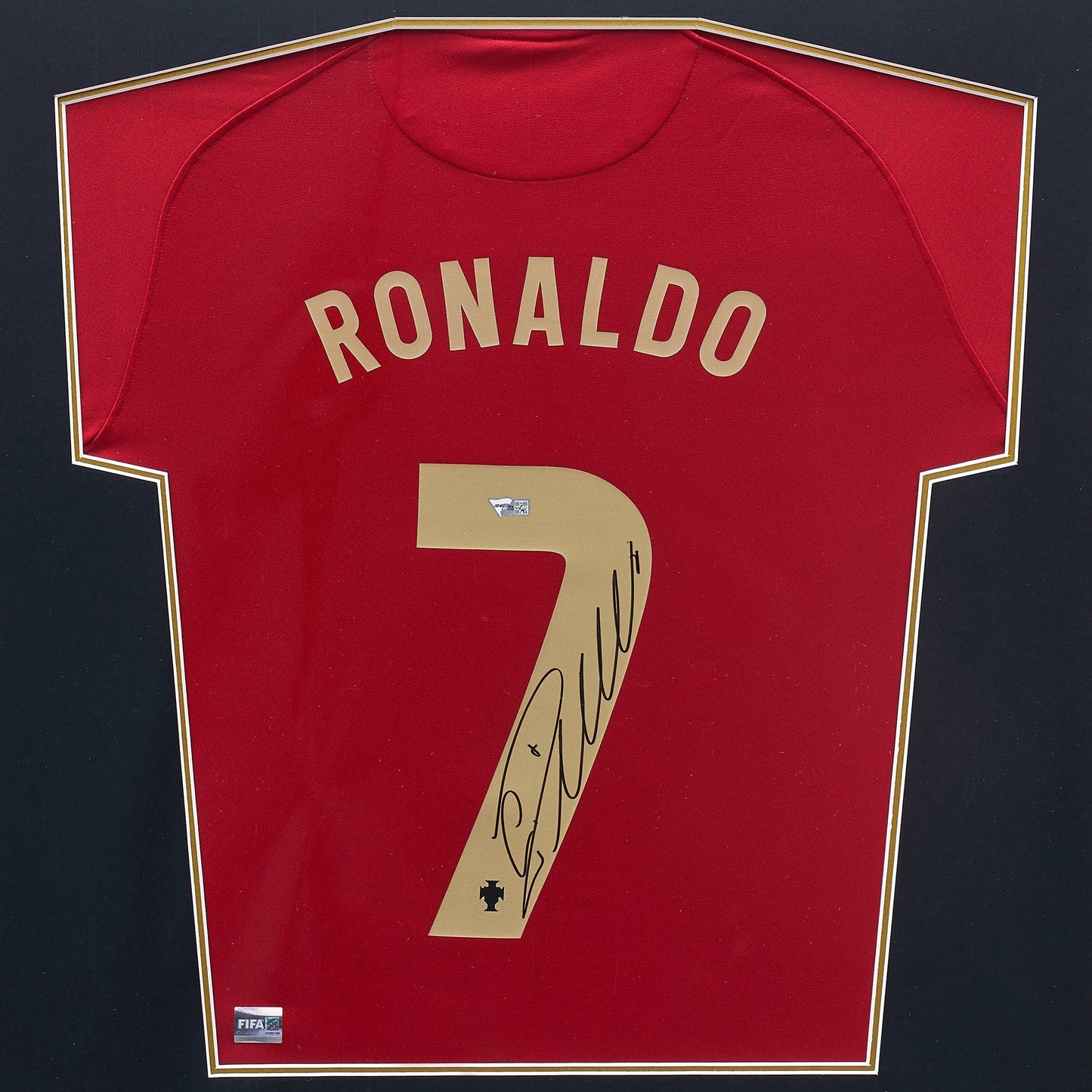 FIFA World Cup Cristiano Ronaldo Official Signed And Framed Portugal 2020-21 Home Shirt