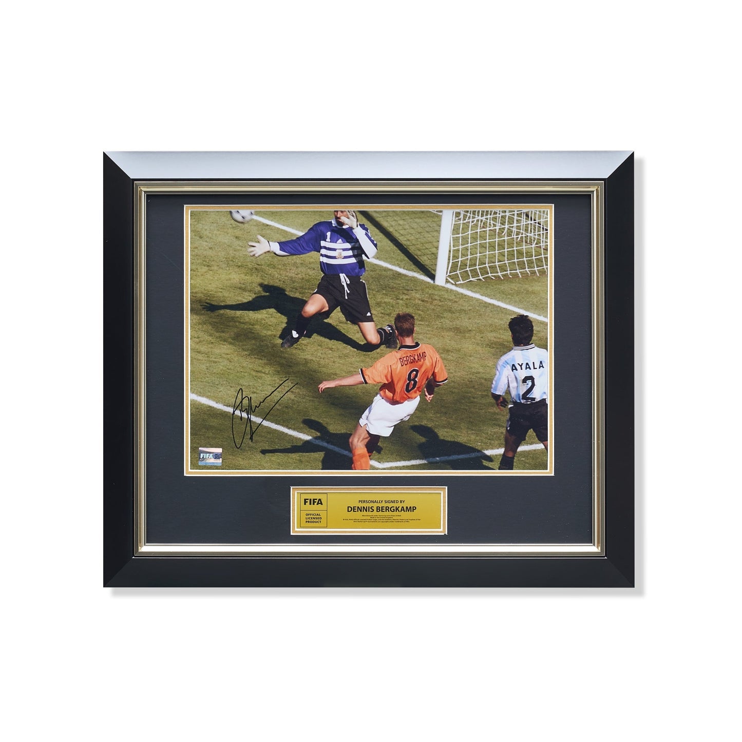 Dennis Bergkamp Official Signed And Framed Netherlands Photo: Iconic Goal Vs Argentina