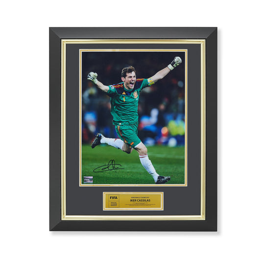 Iker Casillas Official Signed And Framed Photo: FIFA World Cup 2010 Final Vs Netherlands