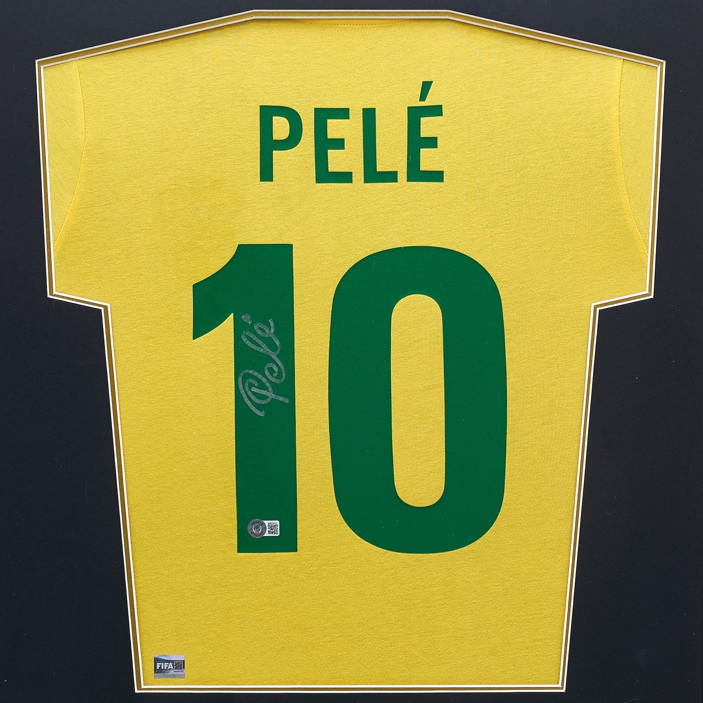 FIFA World Cup Pele Official Signed And Framed Brazil 1970 Home Shirt