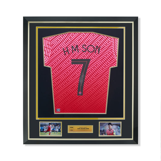 FIFA World Cup Son Heung-Min Official Signed And Framed South Korea 2020 Home Shirt